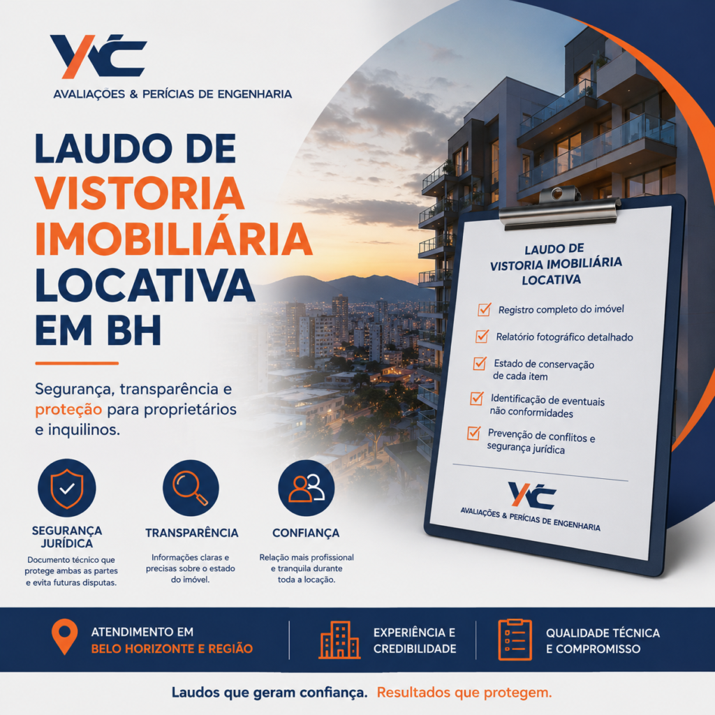 Laudo de Vistoria Imobiliária Locativa em BH segurança, transparência e proteção para proprietários e inquilinos