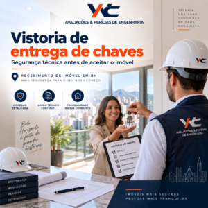 Vistoria de entrega de chaves e recebimento de imóvel em BH Segurança técnica antes de aceitar o imóvel